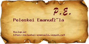 Peleskei Emanuéla névjegykártya